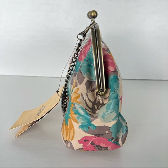 PATRICIA NASH Mia Multi Floral Leather Framed Clutch Crossbody Shoulder Bag NWT - Picture 4 of 13